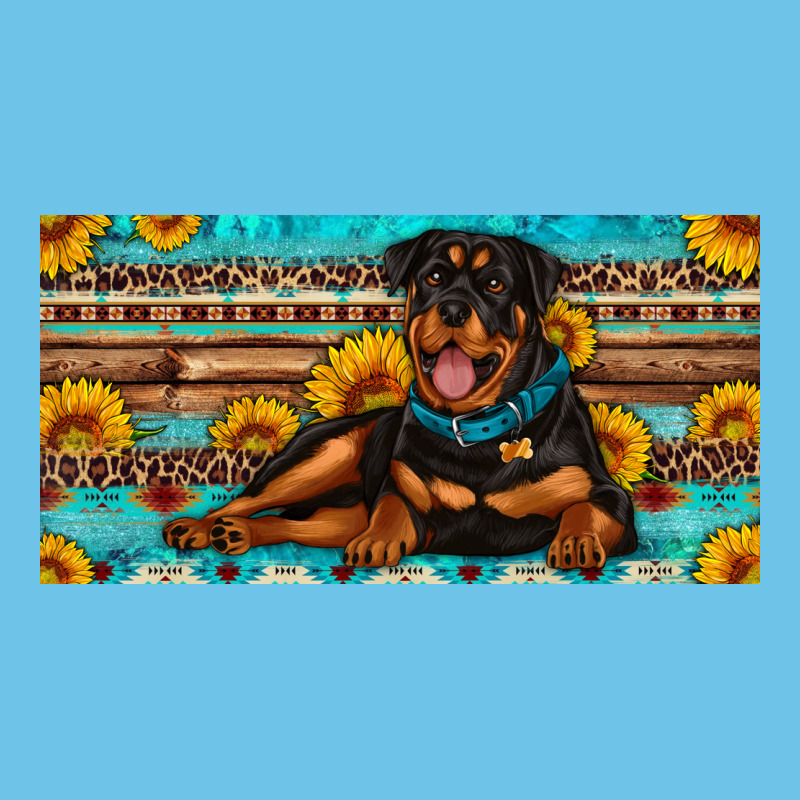 Rottweiler With Sunflowers License Plate Premium Sweatshirt by Artiststas | Teevron