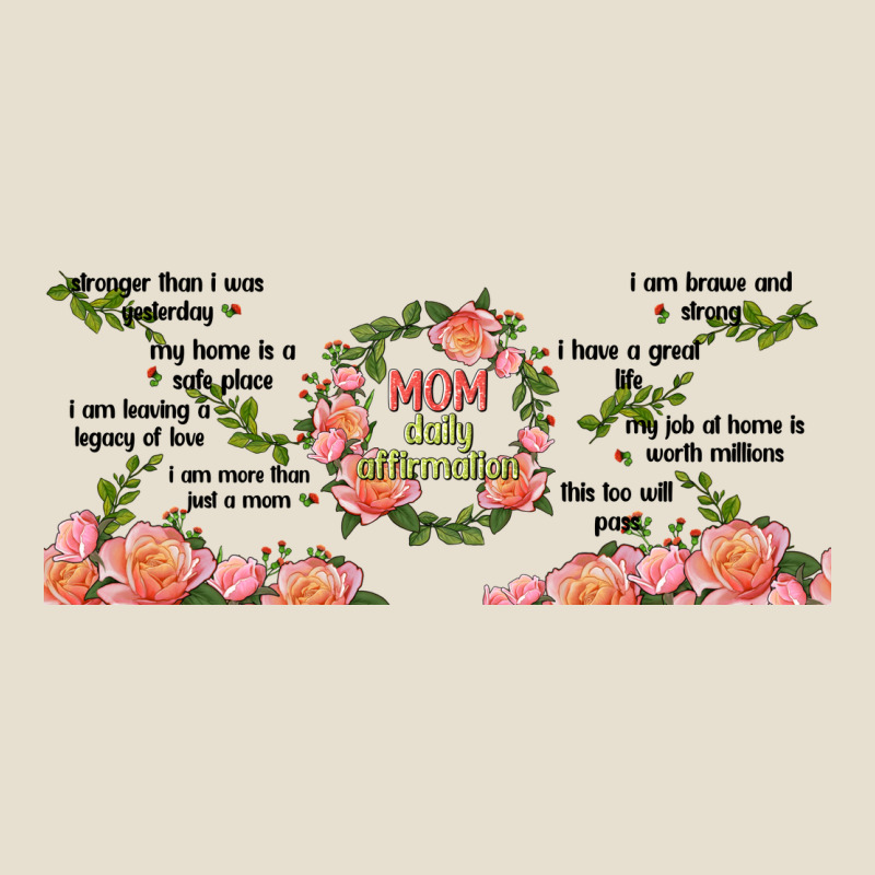 Mom Daily Affirmation Urban Heavy Tee by TumblerDesignByShophia | Teevron