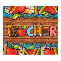 teacher and pens apples books leopard and tooled leather tumbler | Teevron