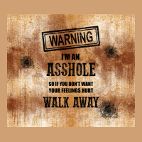 Warning I'm An Asshole With Rusty Background Vintage Tee | Teevron