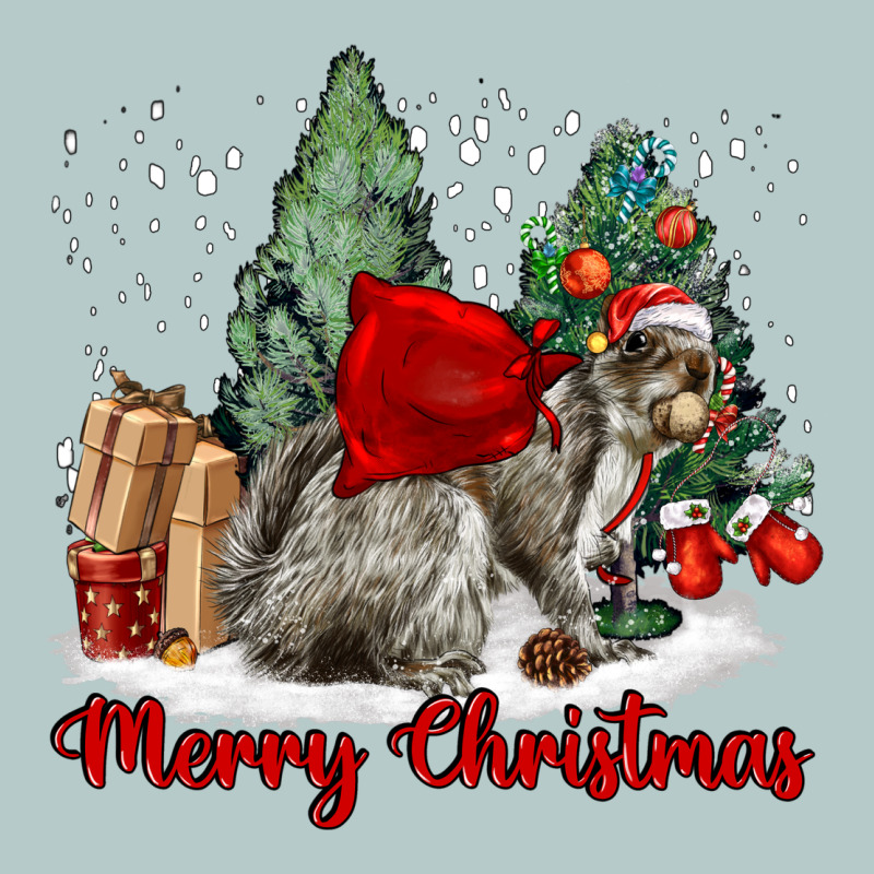 Merry Christmas Gray Squirrel Heavy Core Tee by LillyAllenDesigns | Teevron
