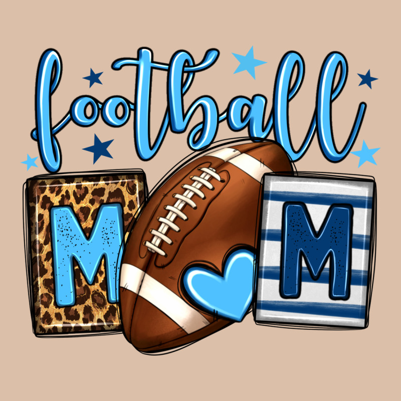 Football Mom Blue Team Color Urban Heavy Tee by HowdyJamesFarm | Teevron