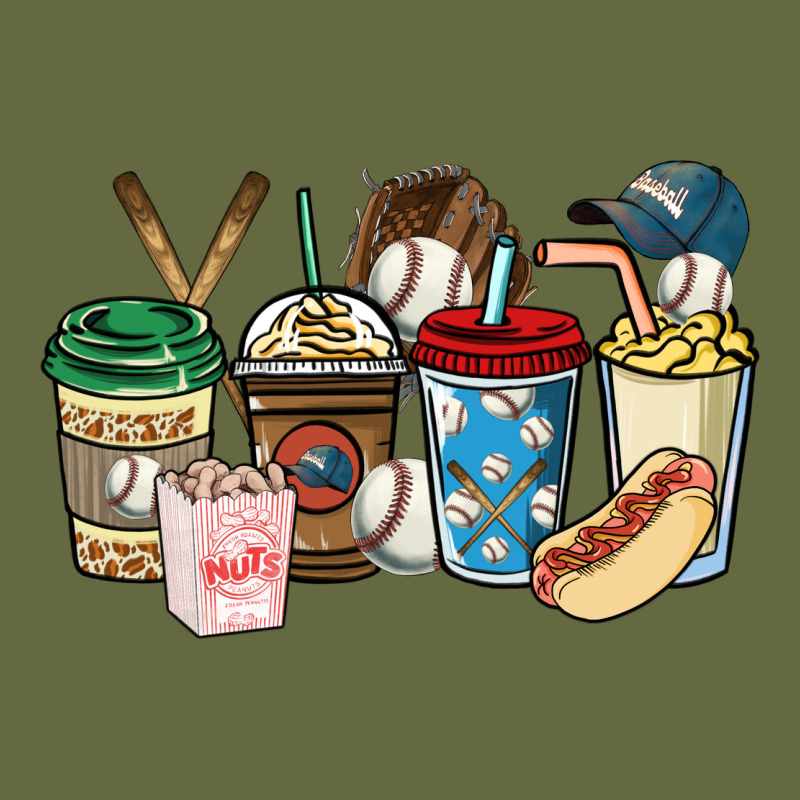 Baseball Coffee Cups Long Sleeve Tee by HowdyJamesFarm | Teevron