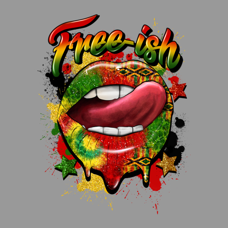 Free Ish Juneteenth Lips Vintage Hoodie by CowGirlArtShop | Teevron