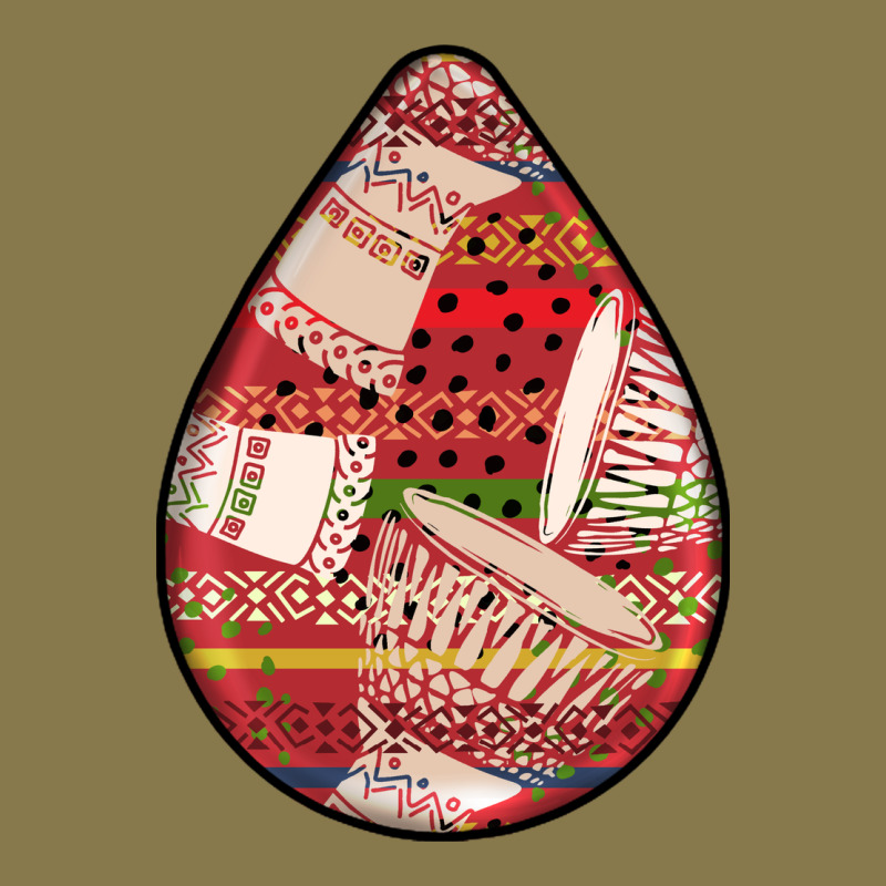 African Fabric Pattern Teardrop Earrings 3 Premium Hoodie by BundleAndBundleShop | Teevron