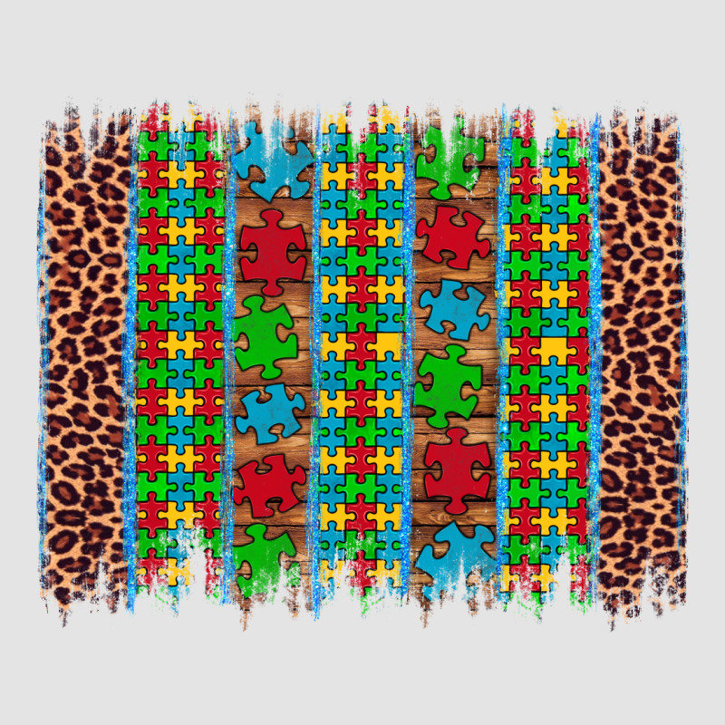 Autism Awareness Leopard Puzzle Brush Stroke Premium Sweatshirt by Artiststas | Teevron