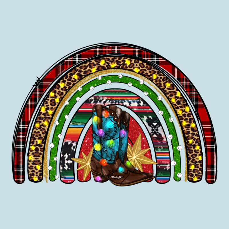 Christmas Cowboy Boots Rainbow Ladies Tee by RanaPortraitStore | Teevron