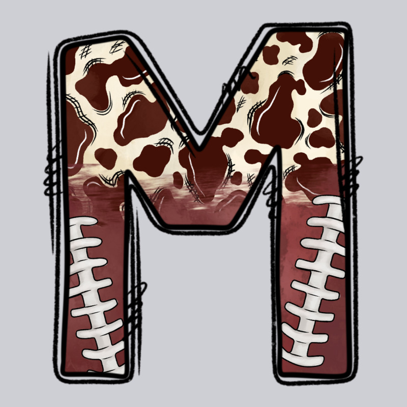 Name Footballcow Print Letter M Heavyweight Sweatshirt by CowhideDigitalArt | Teevron