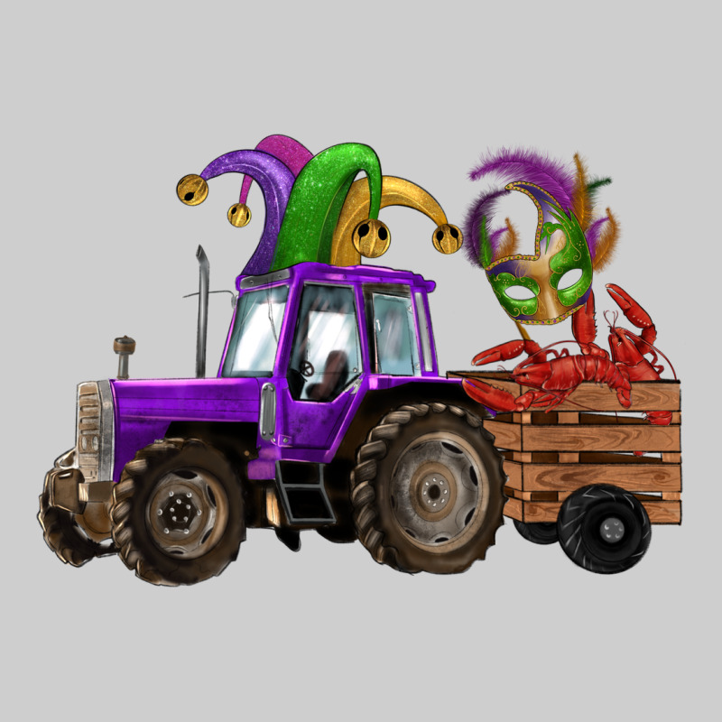 Mardi Gras Mask Crawfish Farm Tractor Premium Tee by RanaPortraitStore | Teevron