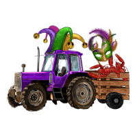 mardi gras mask crawfish farm tractor | Teevron