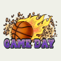 Game Day Basketball Leopard Flames Fireball Urban Heavy Tee | Teevron