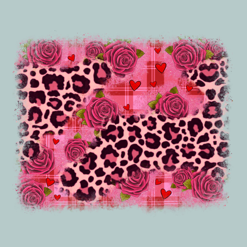 Valentine's Day Roses Leopard Background Heavy Core Tee by JahusDesignShop | Teevron