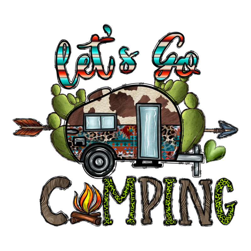 Let's Go Camping Zipper Hoodie by CowhideDigitalArt | Teevron