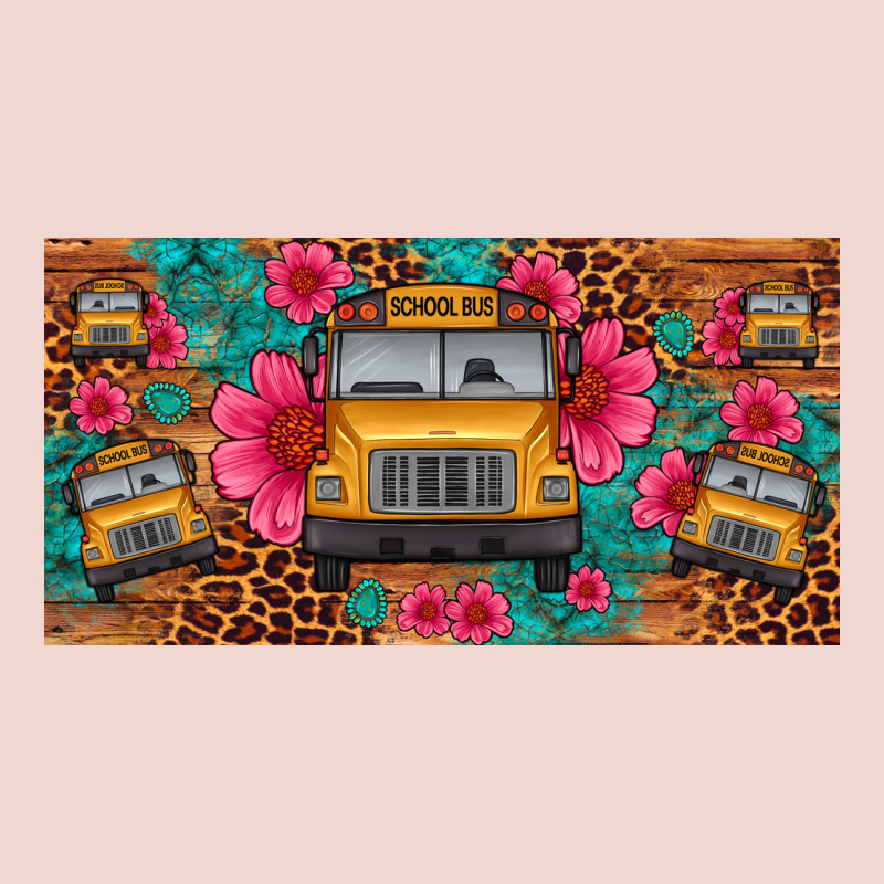 School Bus Leopard Gemstone License Plate Premium Sweatshirt by Artiststas | Teevron