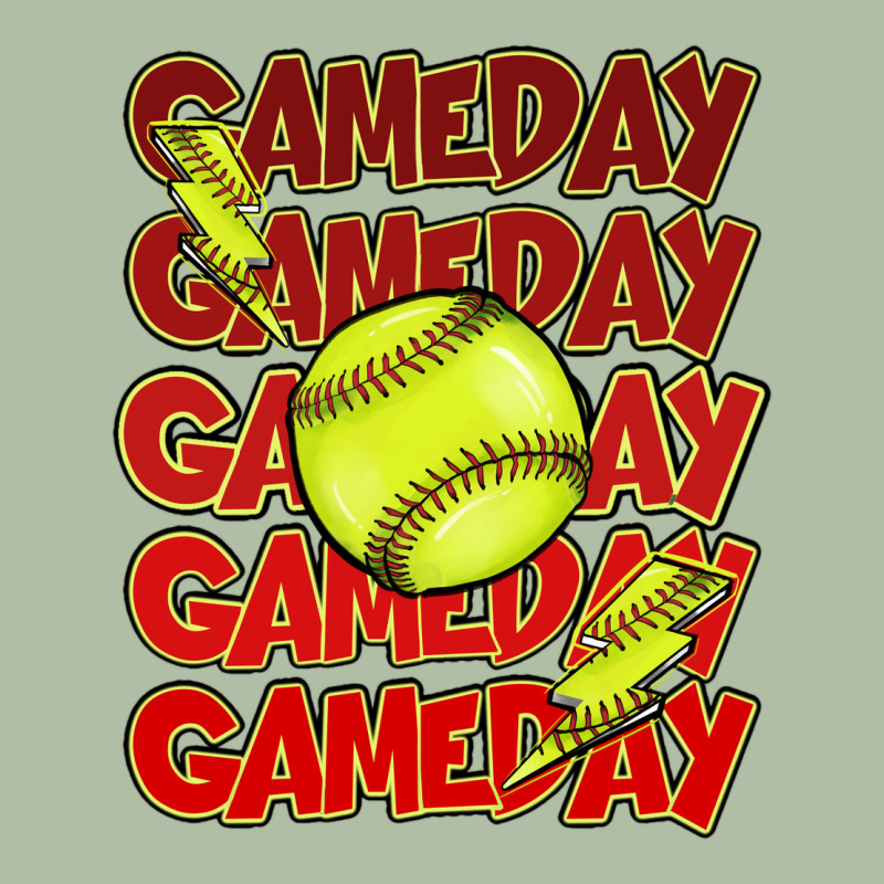 Game Day Softball Lightning Bolt Urban Heavy Tee by HowdyJamesFarm | Teevron