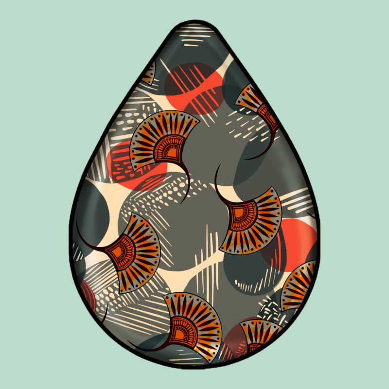 African Fabric Pattern Teardrop Earrings Premium Hoodie by BundleAndBundleShop | Teevron