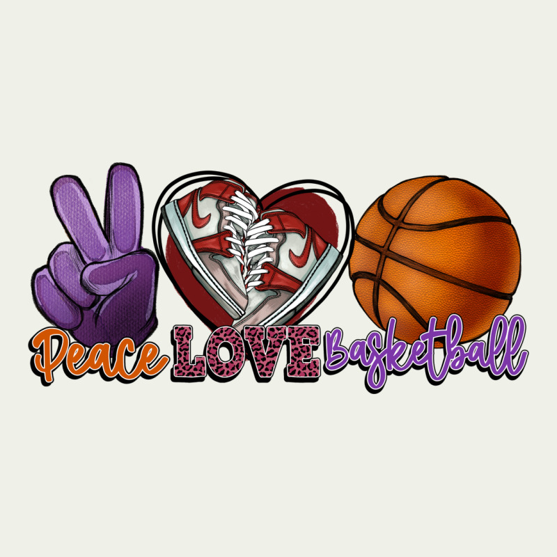 Peace Love Basketball Urban Heavy Tee by HowdyJamesFarm | Teevron