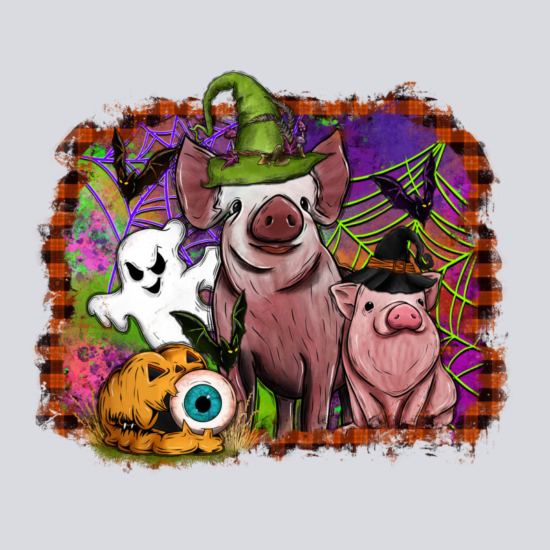 Halloween Pigs Zipper Hoodie by SublimationCraftShop | Teevron