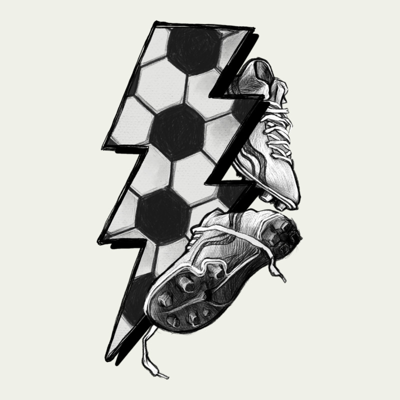 Lightning Bolt Soccer Urban Heavy Tee by HowdyJamesFarm | Teevron