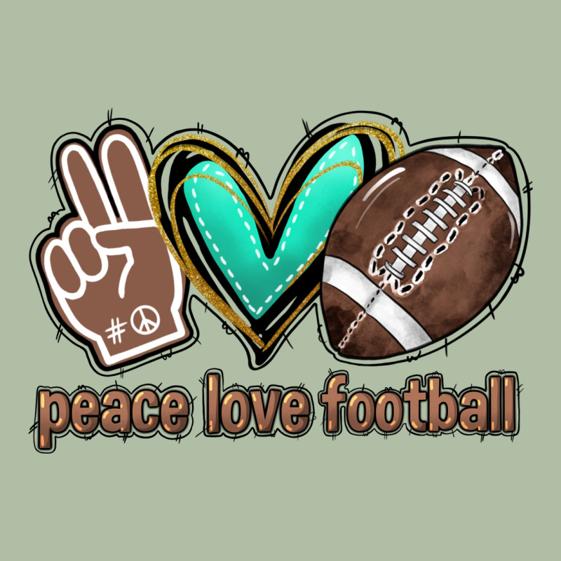 Peace Love Football Urban Heavy Tee by HowdyJamesFarm | Teevron