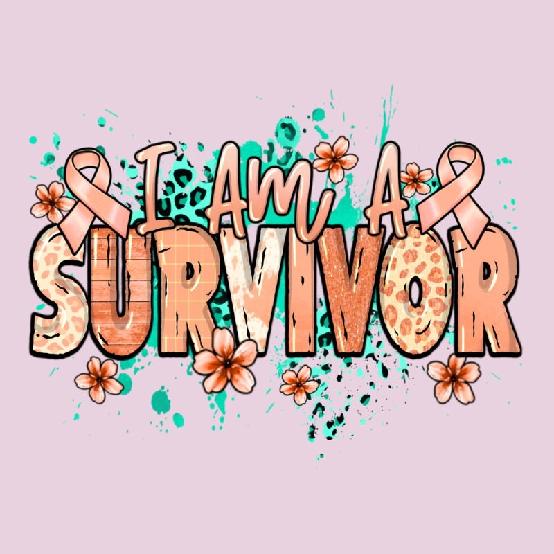 I Am A Survivor Peach Ribbon Classic Tee by NancyCooperArtShop | Teevron