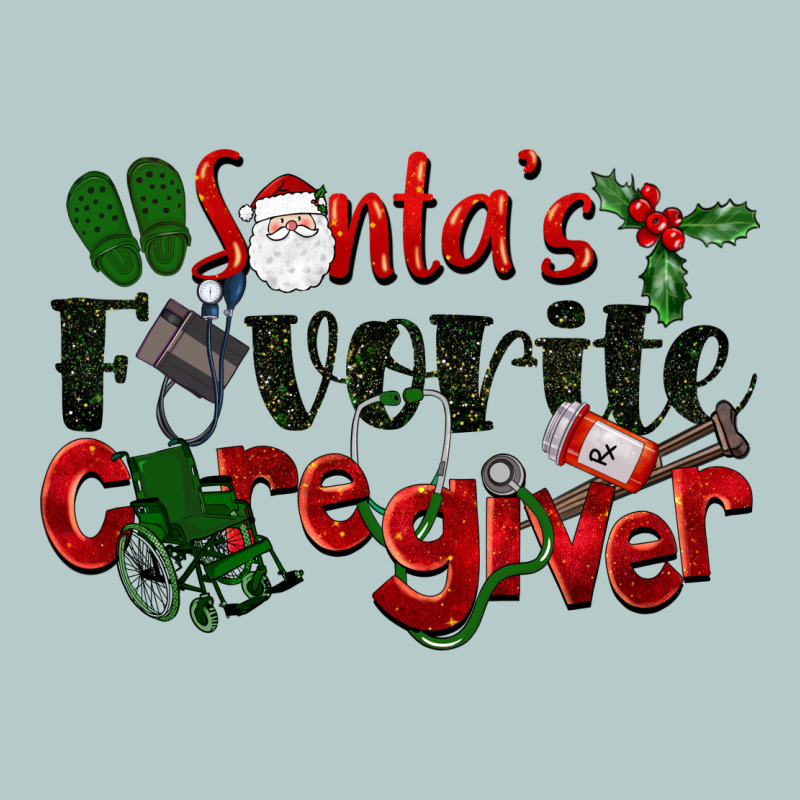 Santa's Favorite Caregiver Christmas Heavy Core Tee by LillyAllenDesigns | Teevron