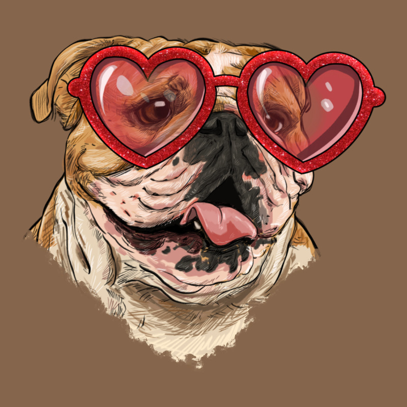 English Bulldog With Love Glass Premium Tee by RanaPortraitStore | Teevron