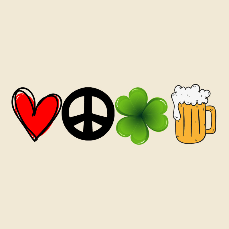 Funny St Patricks Day Love Peace Clover And Beer Ladies Tee by Bettercallsaul | Teevron