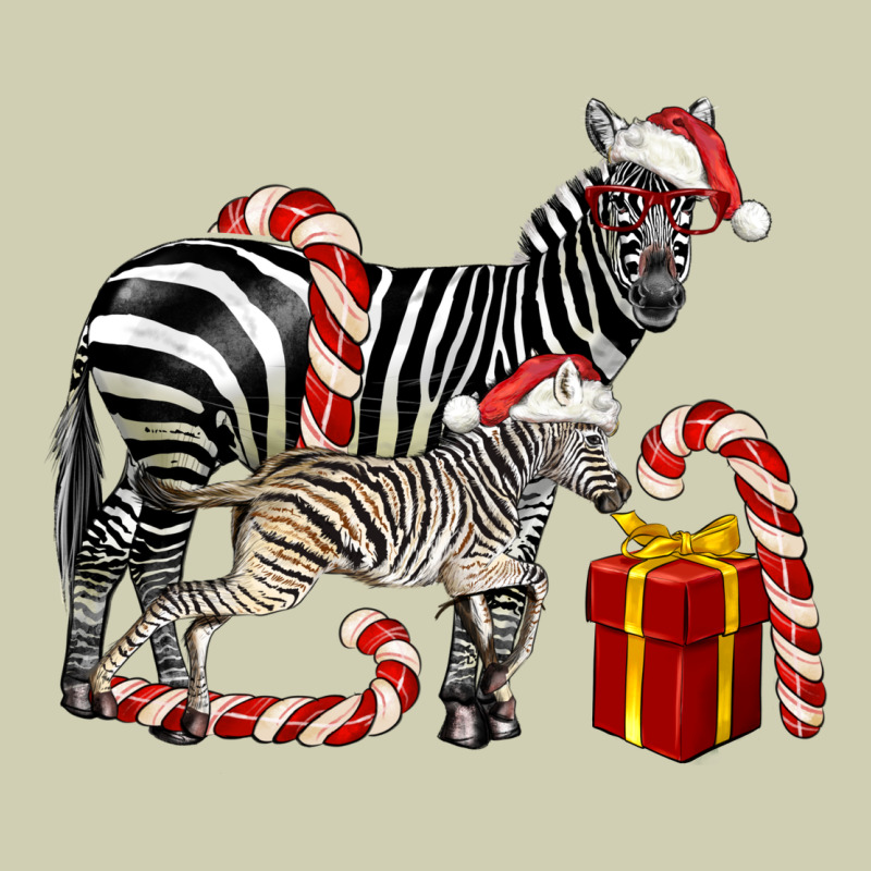 Christmas Zebra Baby And Mama Heavy Core Tee by LillyAllenDesigns | Teevron