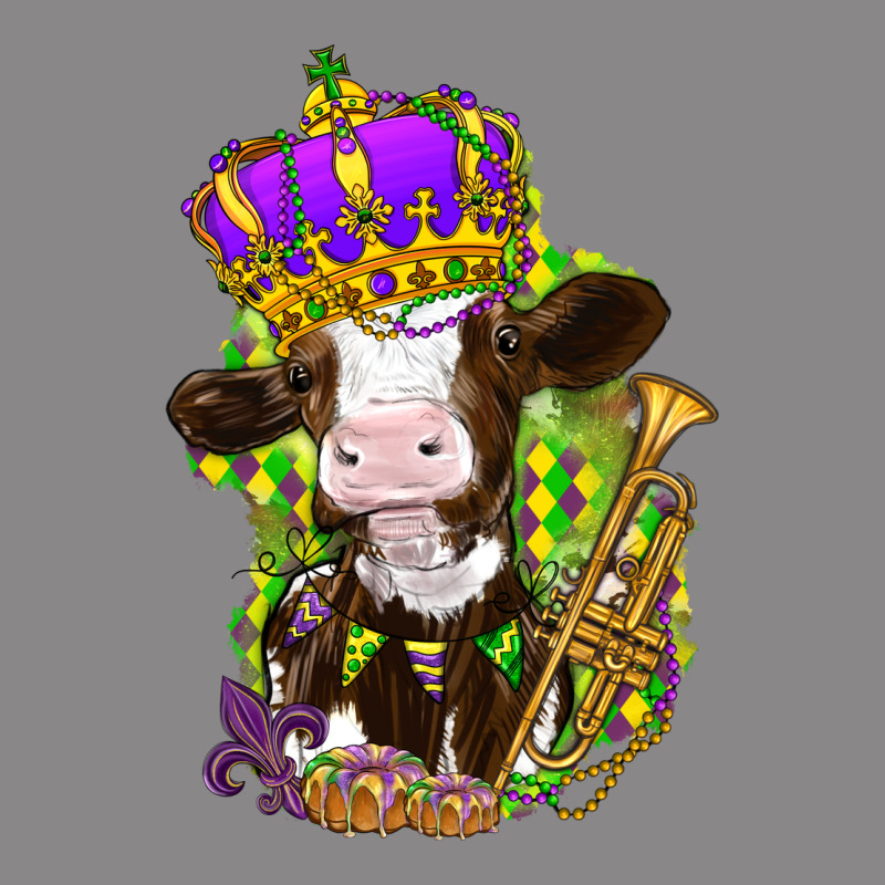 Mardi Gras Cow Vintage Tee by HowdyJamesFarm | Teevron