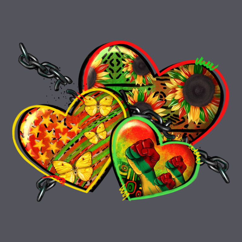 Juneteenth Hearts Vintage Hoodie by CowGirlArtShop | Teevron