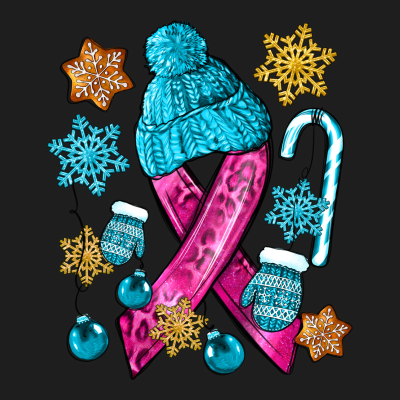 Winter Breast Cancer Ribbon Classic Tee by NancyCooperArtShop | Teevron
