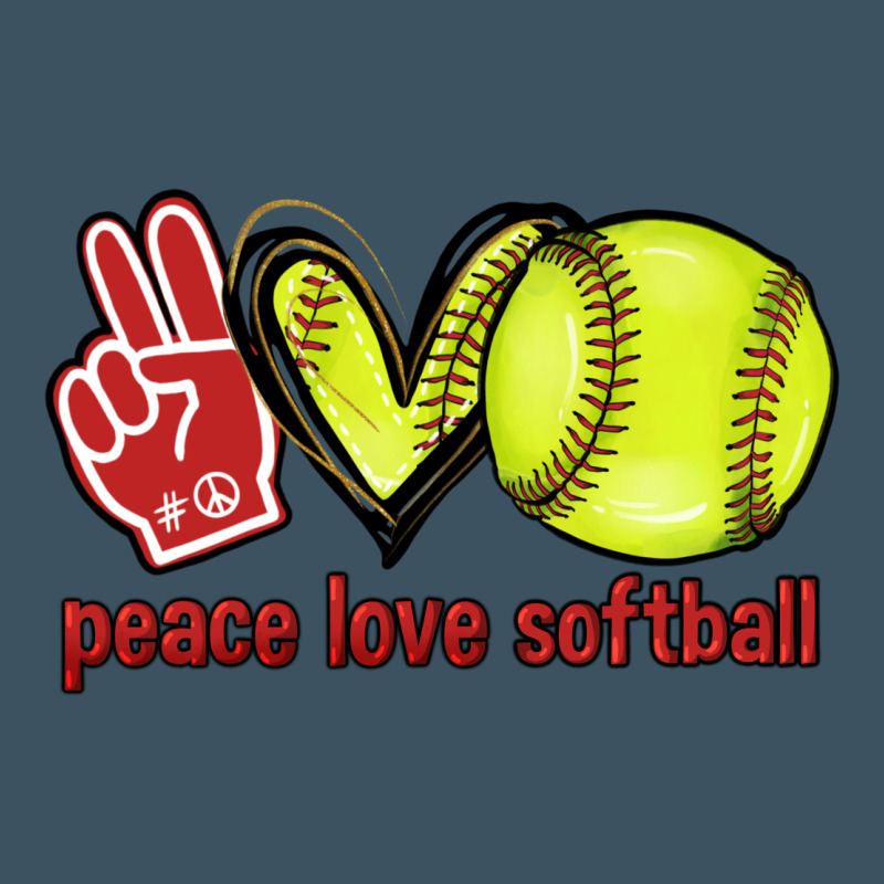 Peace Love Softball Urban Heavy Tee by HowdyJamesFarm | Teevron