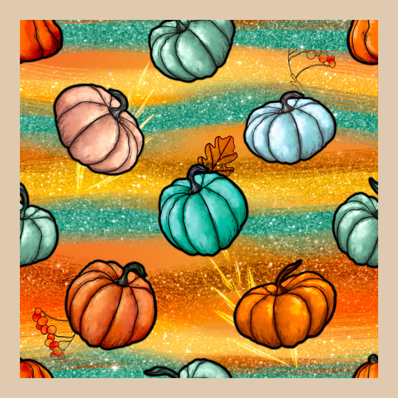 Pumpkin And Glitter Seamless Pattern Heavyweight Sweatshirt by BundleAndBundleShop | Teevron