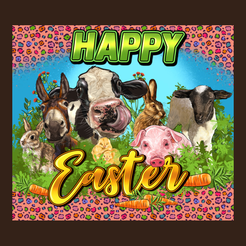 Happy Easter Farm Animals 20oz Skinny Heavy Core Tee by LillyAllenDesigns | Teevron