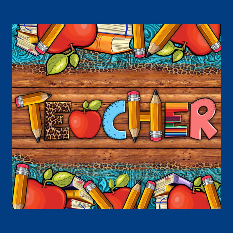 Teacher And Pens Apples Books Leopard And Tooled Leather Tumbler Premium Sweatshirt by Artiststas | Teevron