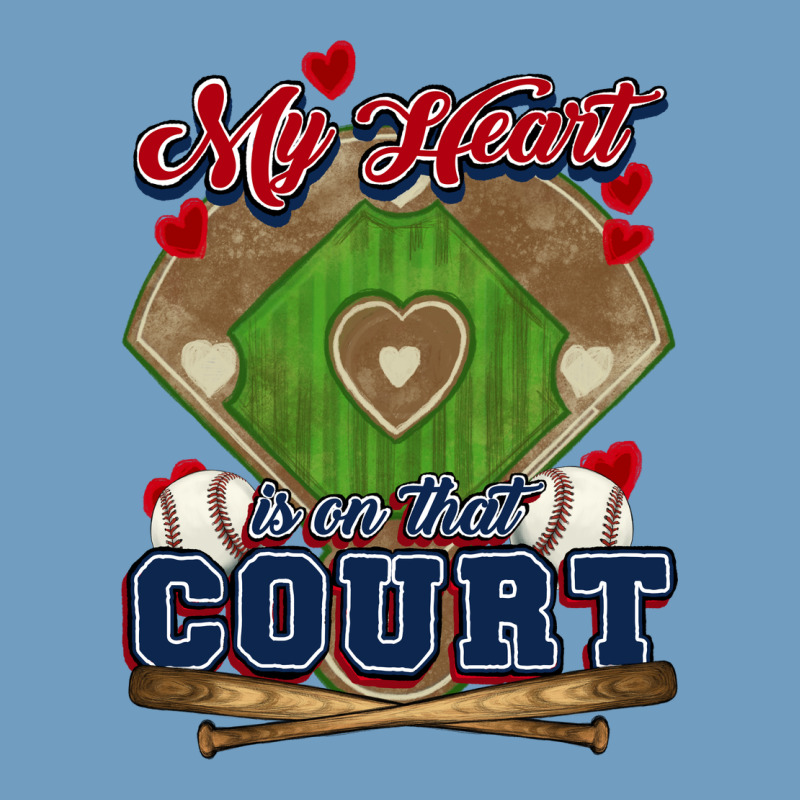 My Heart Is On That Court Baseball Urban Heavy Tee by HowdyJamesFarm | Teevron