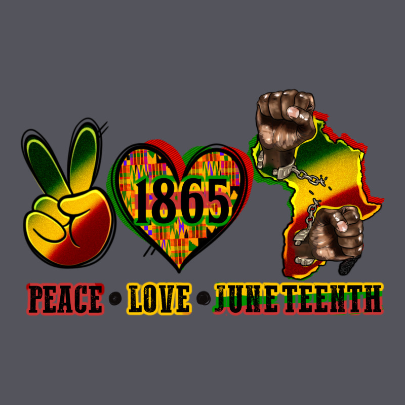 Peace Love Juneteenth Vintage Hoodie by CowGirlArtShop | Teevron
