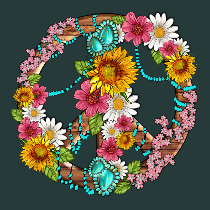 Floral Peace Sign With Gemstone Premium Sweatshirt by Artiststas | Teevron