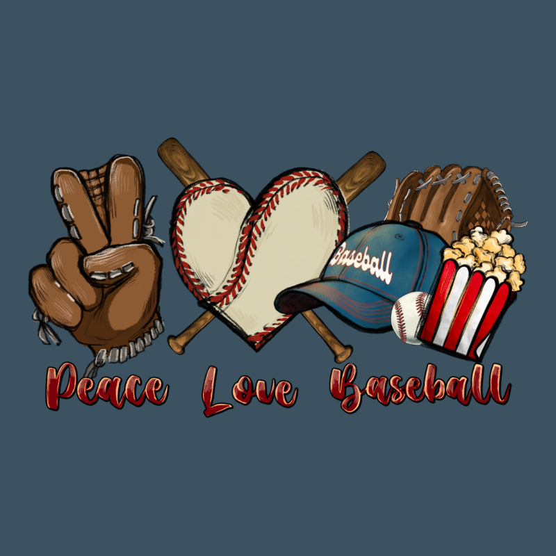 Peace Love Baseball Urban Heavy Tee by HowdyJamesFarm | Teevron