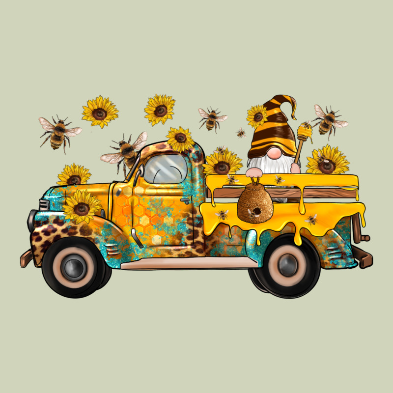 Western Bee Gnomes Truck Sunflowers Honeycomb Beehive Honey Turquoise Heavyweight Hoodie by Artiststas | Teevron