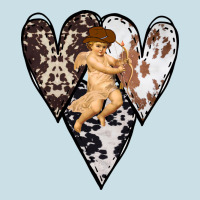 Country Cupid Valentine Cowhide Heart Ladies Tee | Teevron