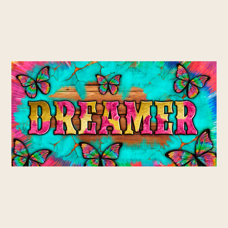 Dreamer With Butterfly And Tie Dye  Licance  Plate Premium Sweatshirt by Artiststas | Teevron