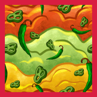 Mexican Sauce And Jalapeno Seamless Pattern Premium Hoodie | Teevron