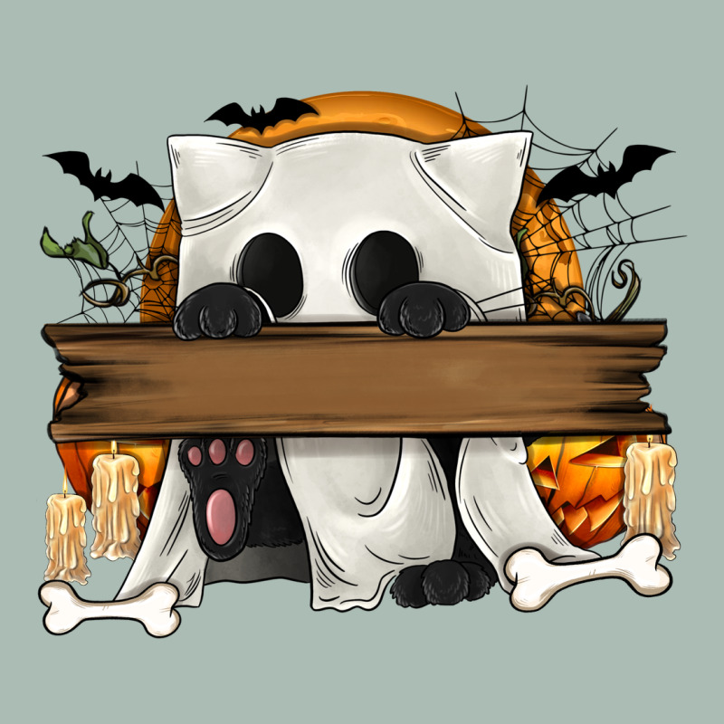 Personalized Halloween Ghost Cat Classic Tee by texasbilliewilder | Teevron