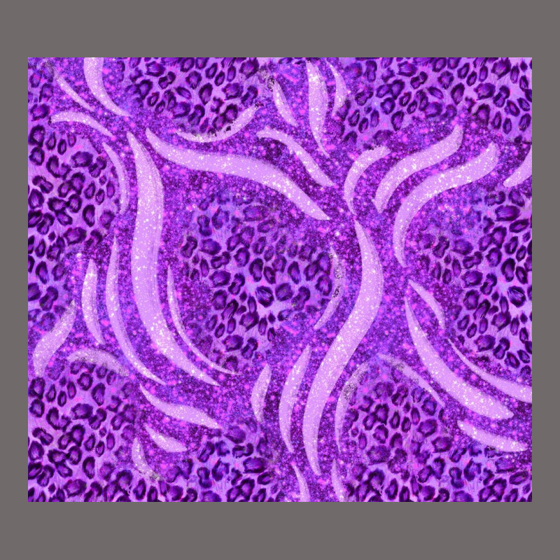 Purple Glitter With Leopard Pattern Urban Heavy Tee by TumblerDesignByShophia | Teevron