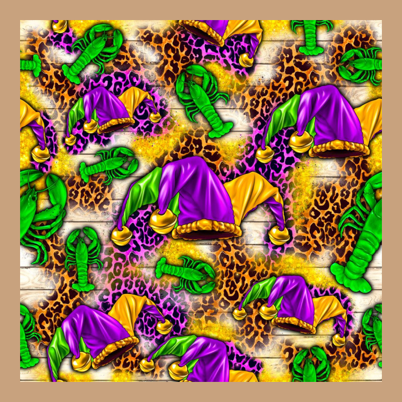 Mardi Gras Jester Had And Crawfish With Leopard Pa Vintage Tee by HowdyJamesFarm | Teevron