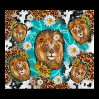 Lion With Leopard And Cowhide Pattern Urban Heavy Tee | Teevron