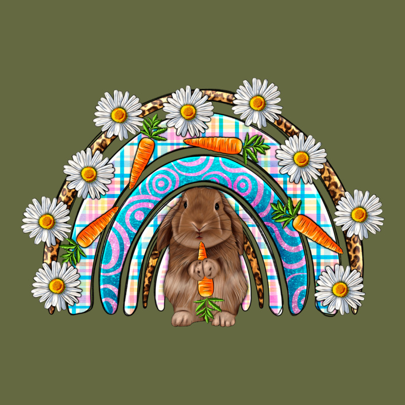 Easter Bunny With Carrot Rainbow Easter Day Long Sleeve Tee by HowdyJamesFarm | Teevron