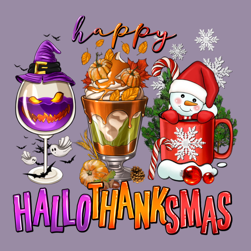 Happy Hallothanksmas Wine Glass And Coffee Classic Tee by NancyCooperArtShop | Teevron